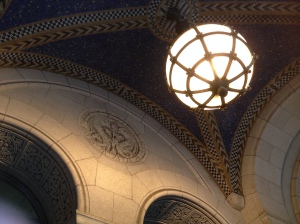 The Buhl building is less ornate but still has beautiful details like this tiled ceiling vestibule.